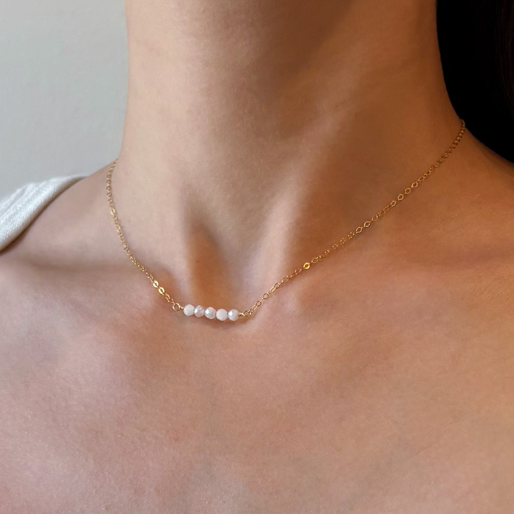 Moonstone Cluster Necklace