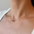 Sapphire Cluster Necklace