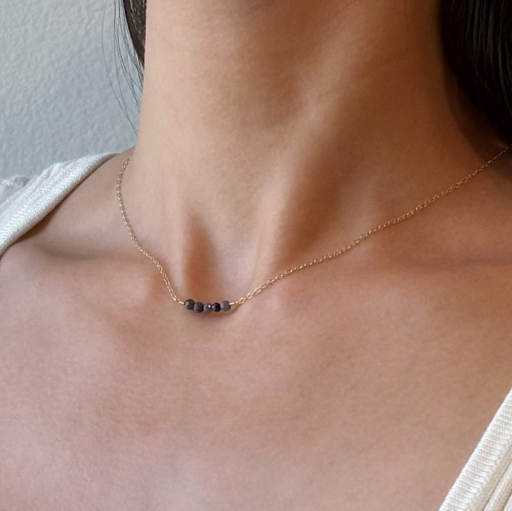 Sapphire Cluster Necklace