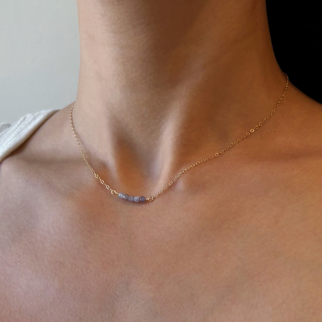 Tanzanite Cluster Necklace