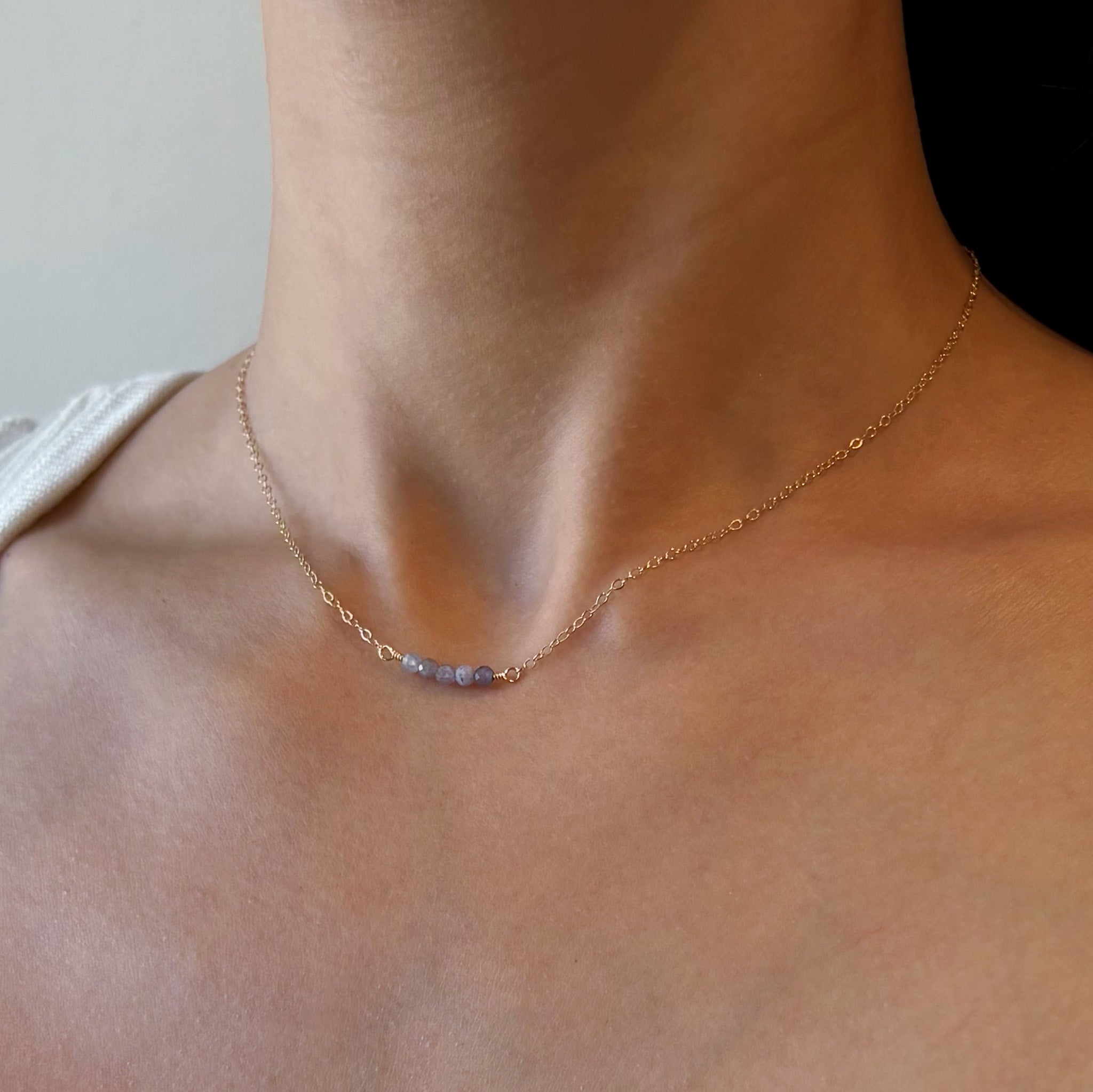 Tanzanite Cluster Necklace