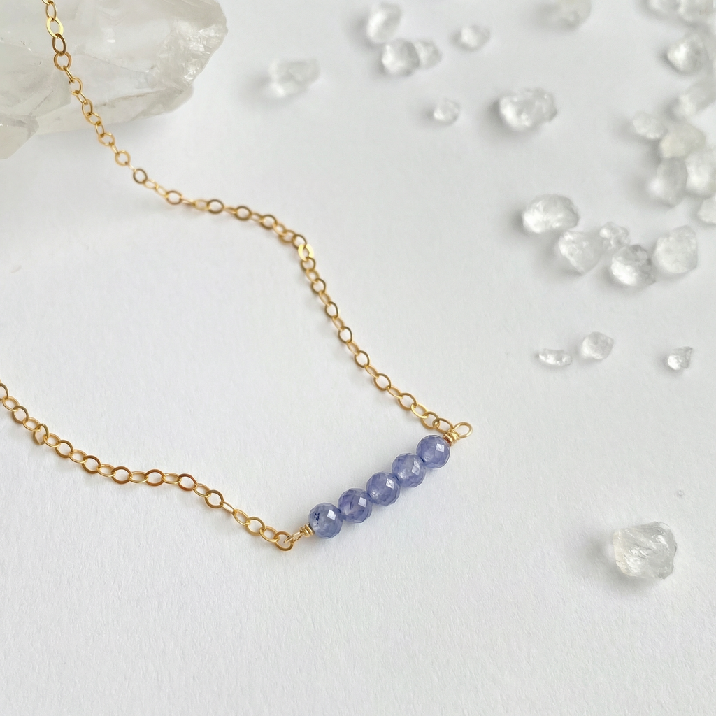 Tanzanite Cluster Necklace