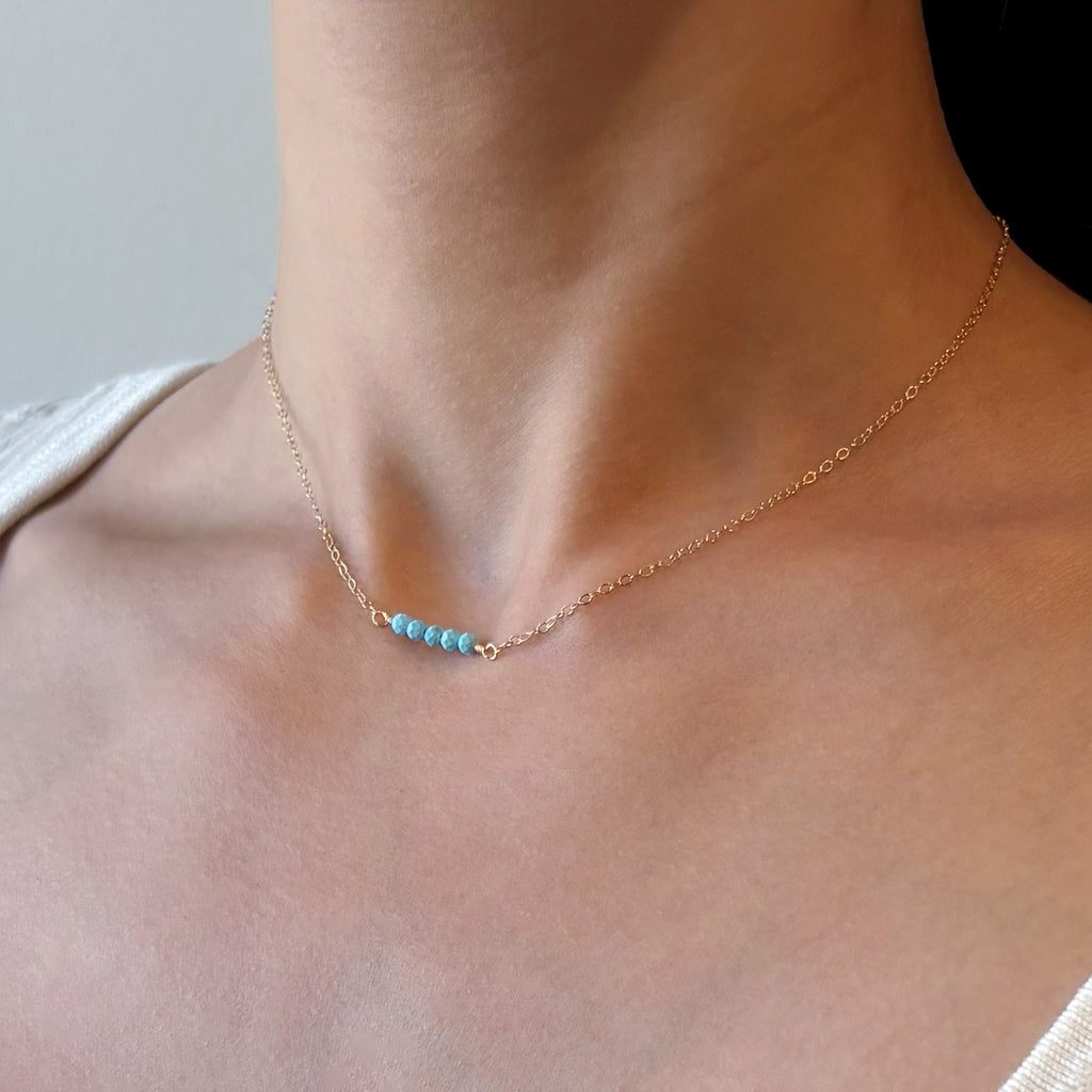 Turquoise Cluster Necklace