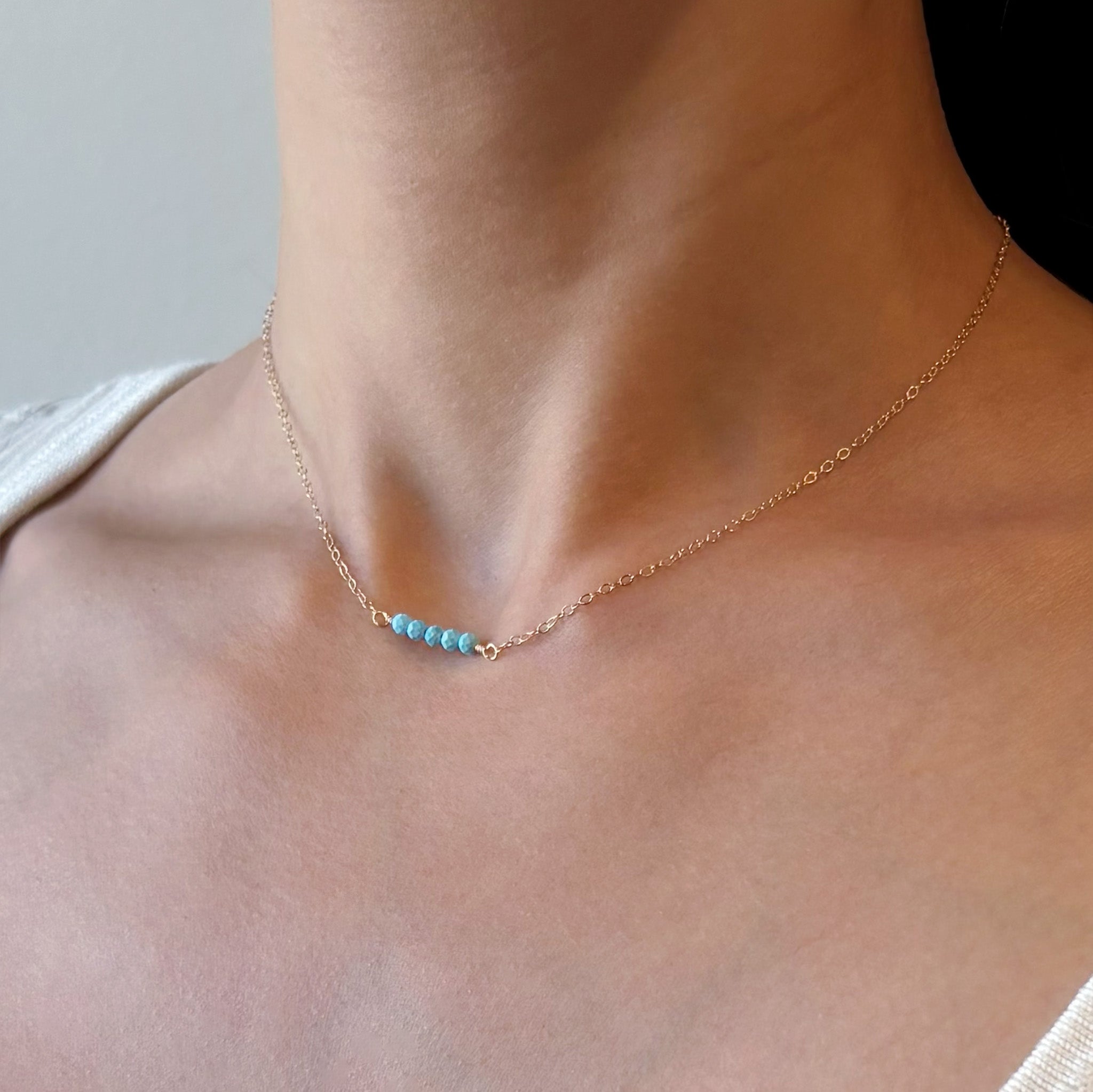Turquoise Cluster Necklace