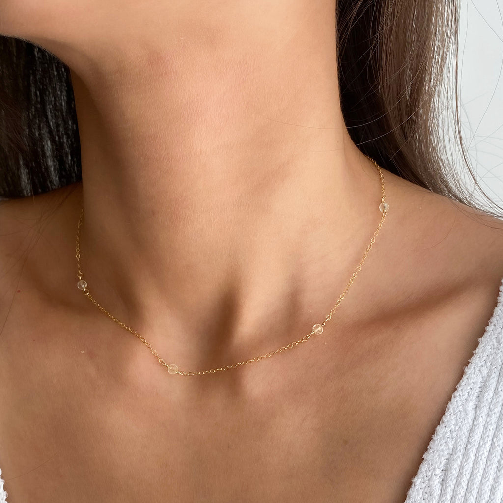 Dainty Citrine Necklace