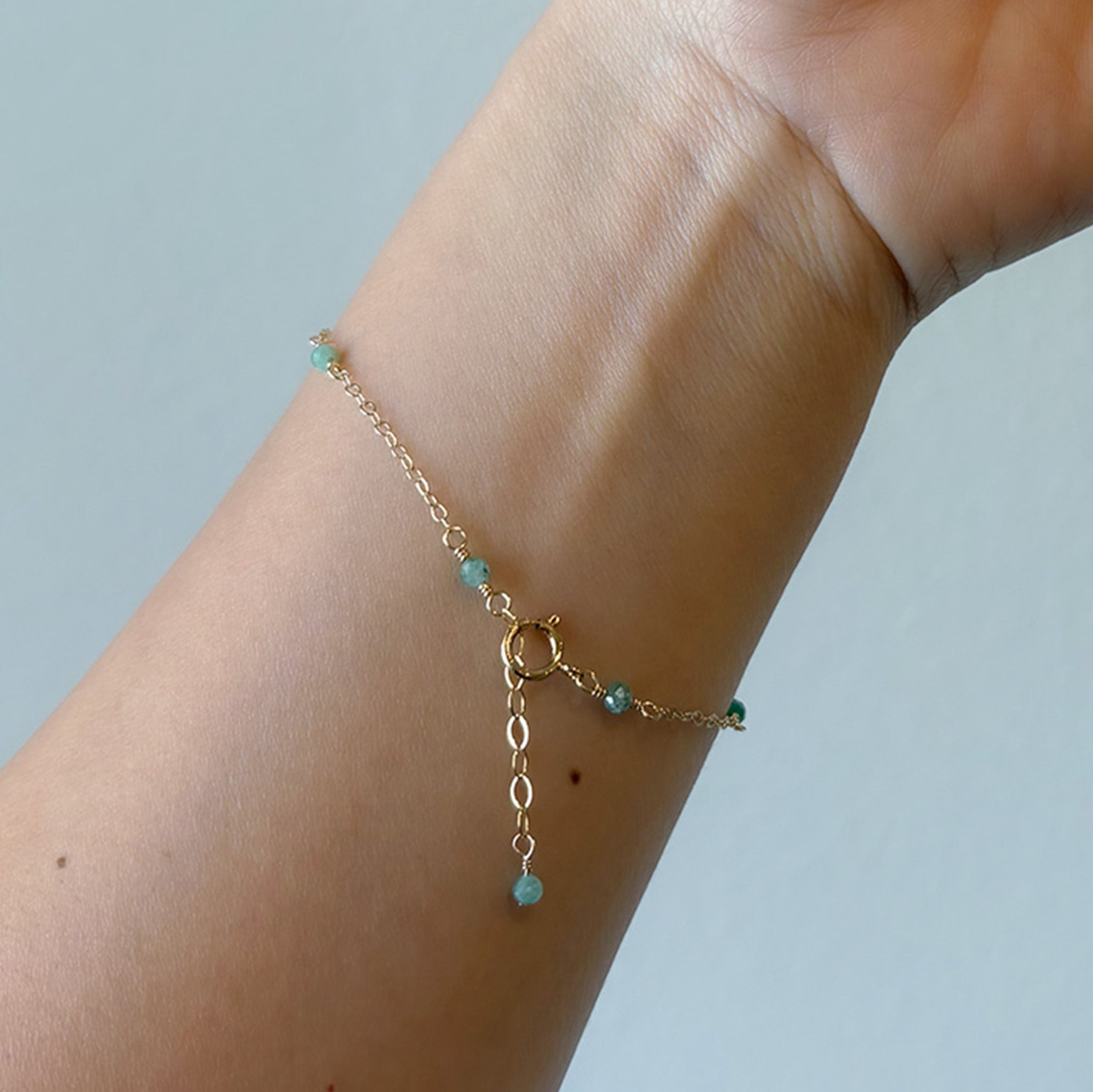 Dainty Emerald Bracelet