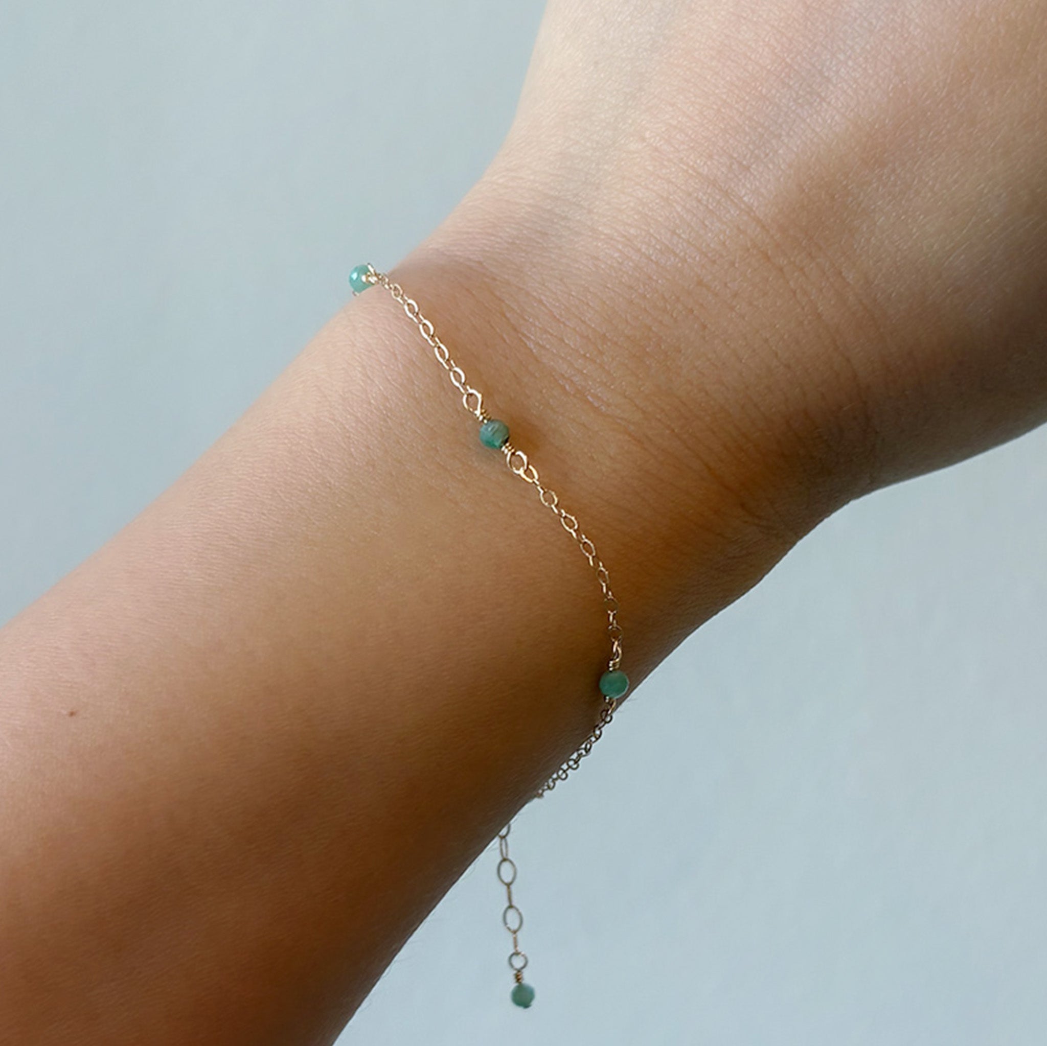 Dainty Emerald Bracelet