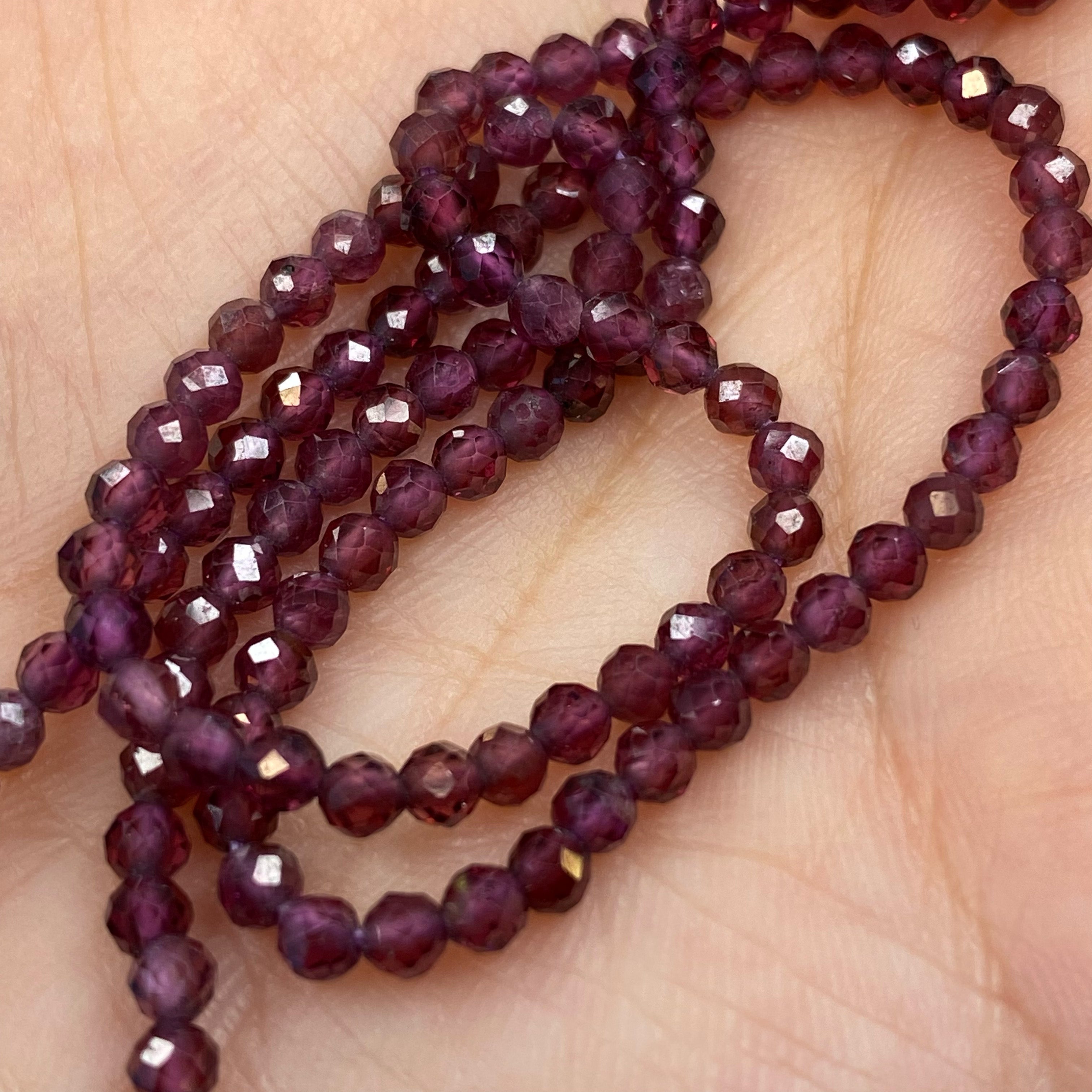 Garnet Double Chain Earrings