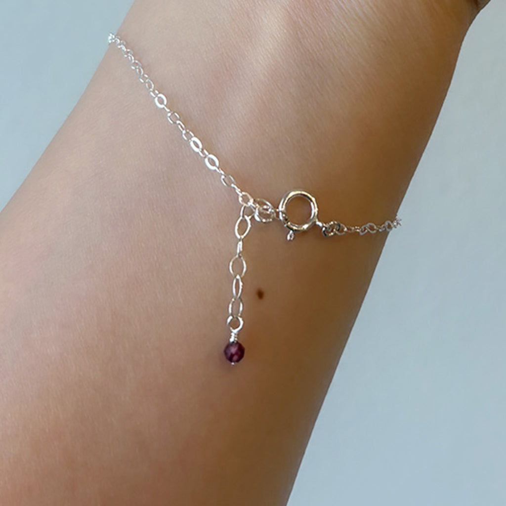 Garnet Cluster Bracelet