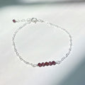 Garnet Cluster Bracelet