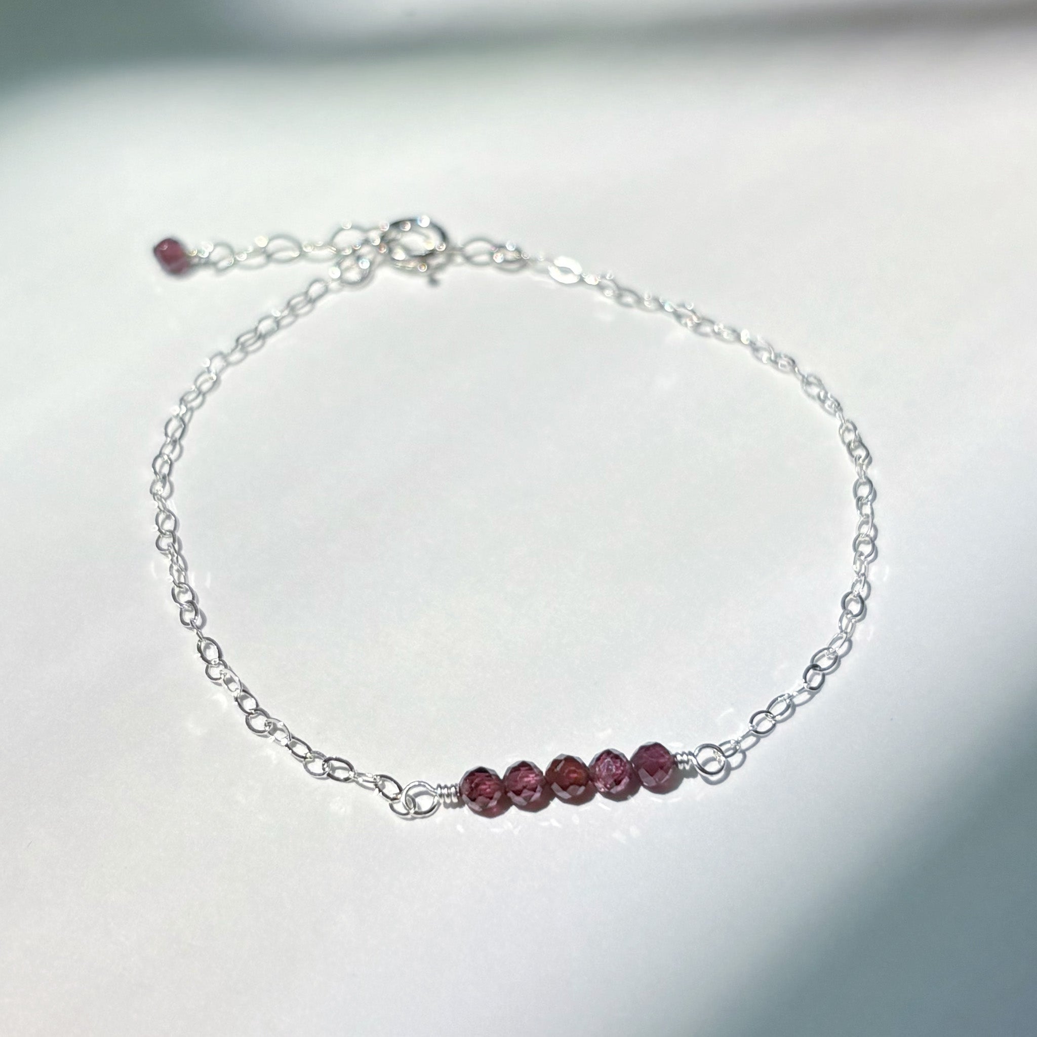 Garnet Cluster Bracelet