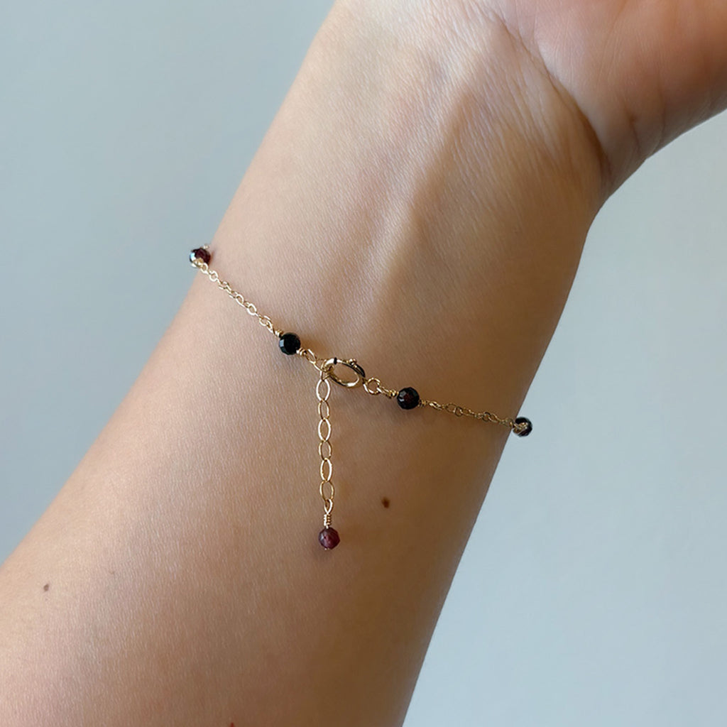 Dainty Garnet Bracelet