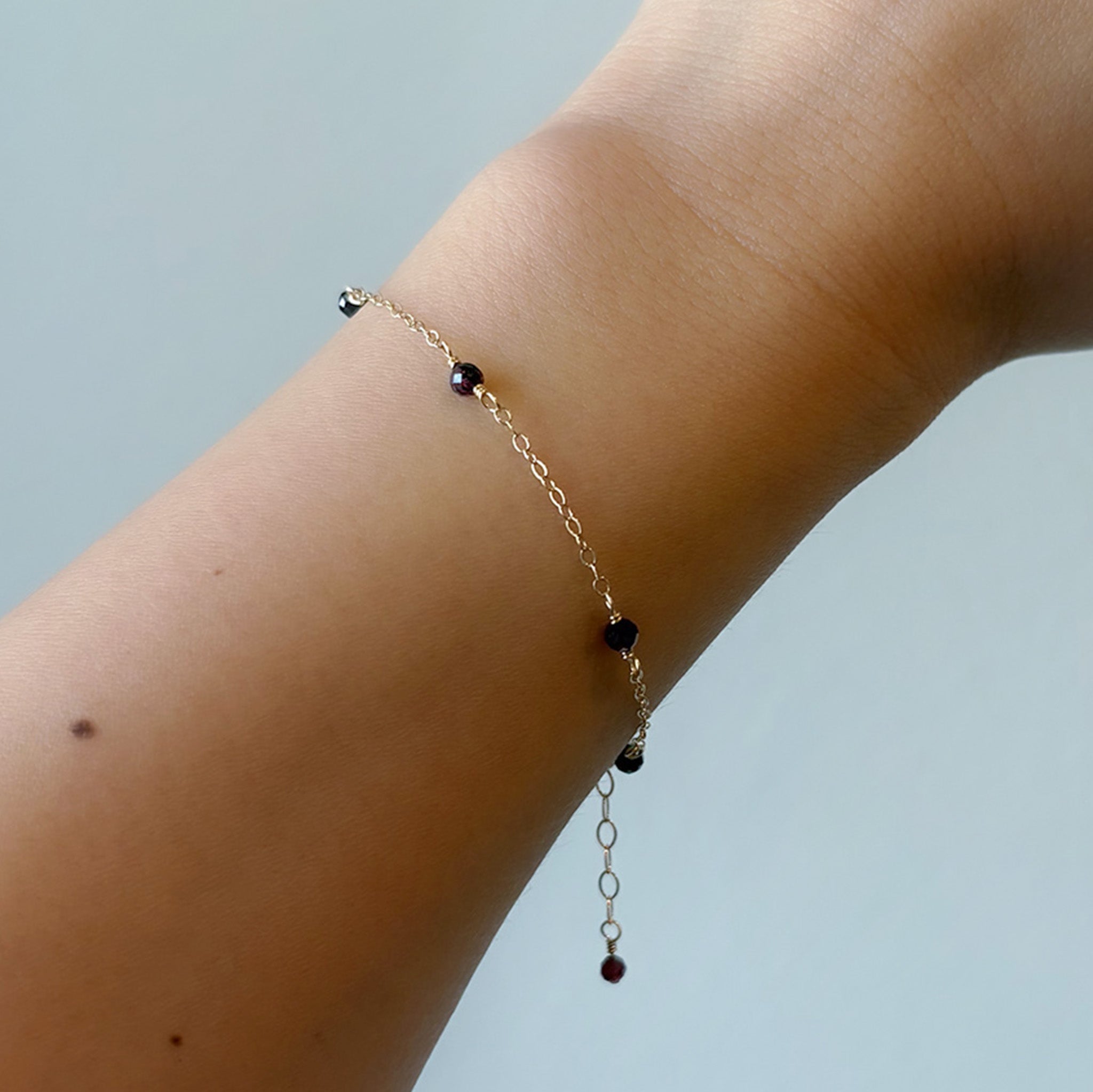 Dainty Garnet Bracelet