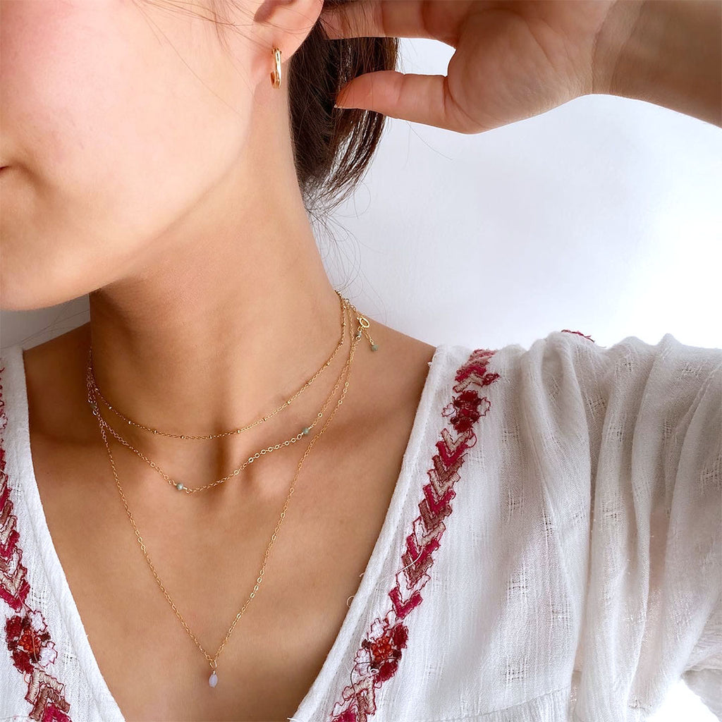 Dainty Emerald Necklace