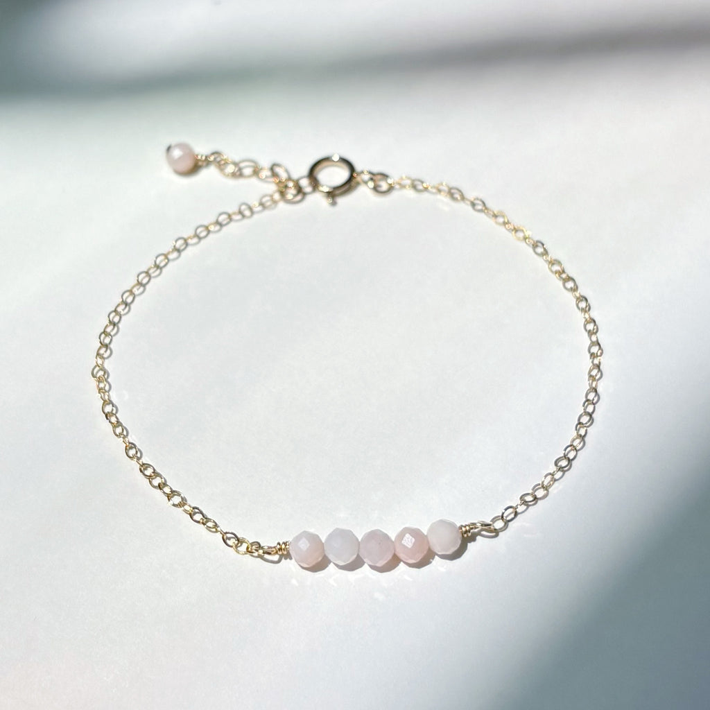 Pink Opal Cluster Bracelet
