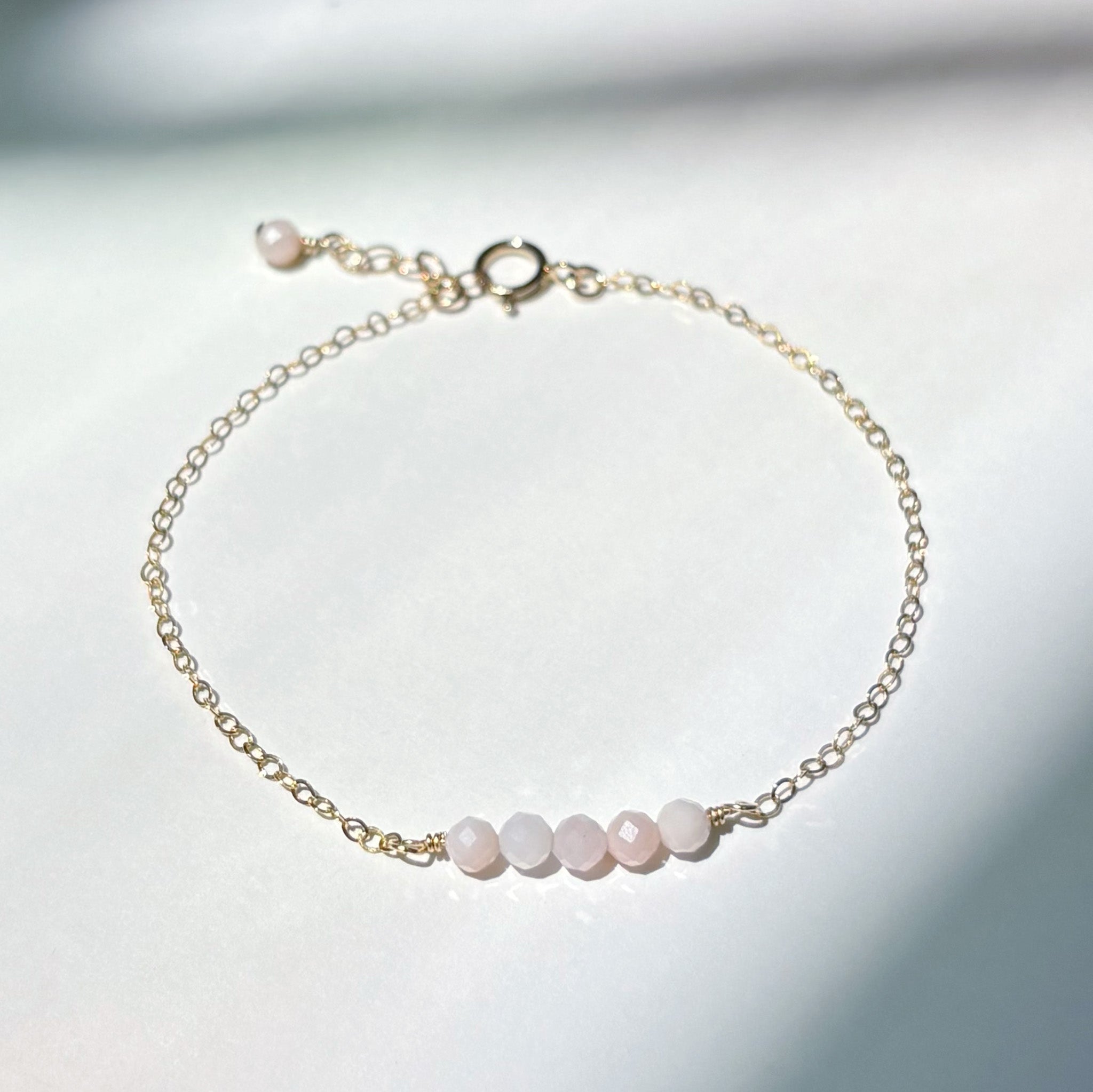 Pink Opal Cluster Bracelet