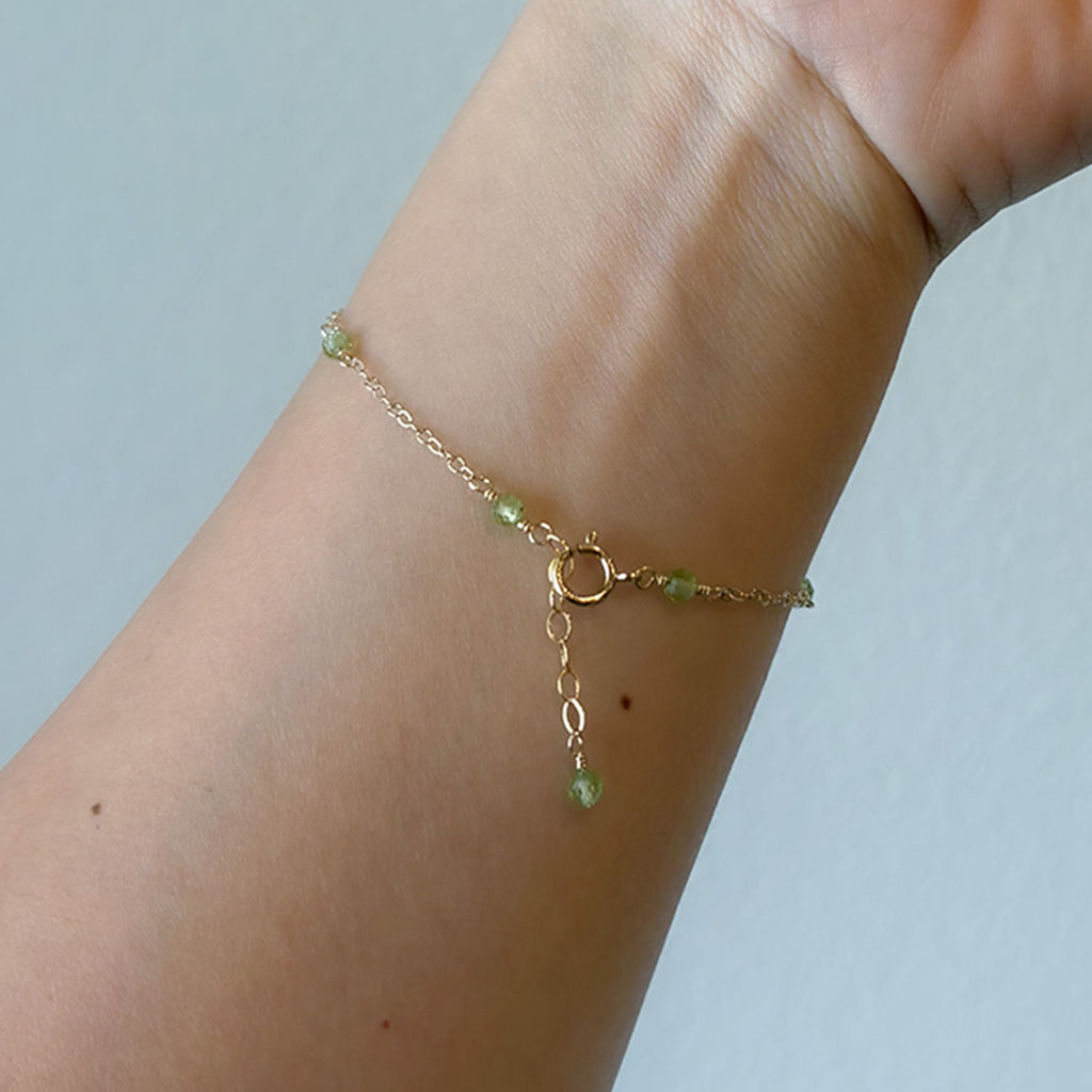 Dainty Peridot Bracelet