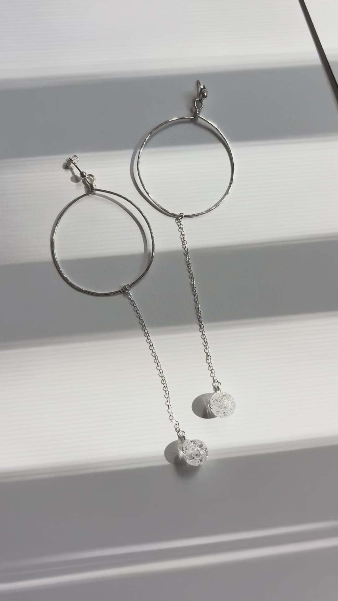 Hammered Wire Hoop Earrings