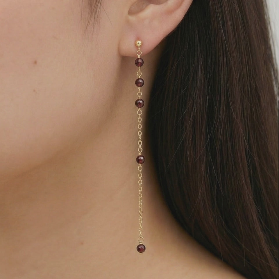 Garnet Dangle Earrings
