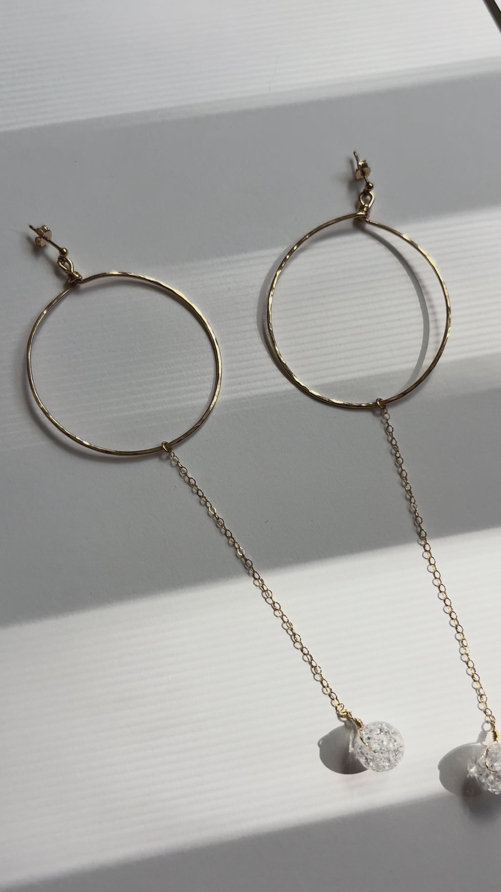 Hammered Wire Hoop Earrings