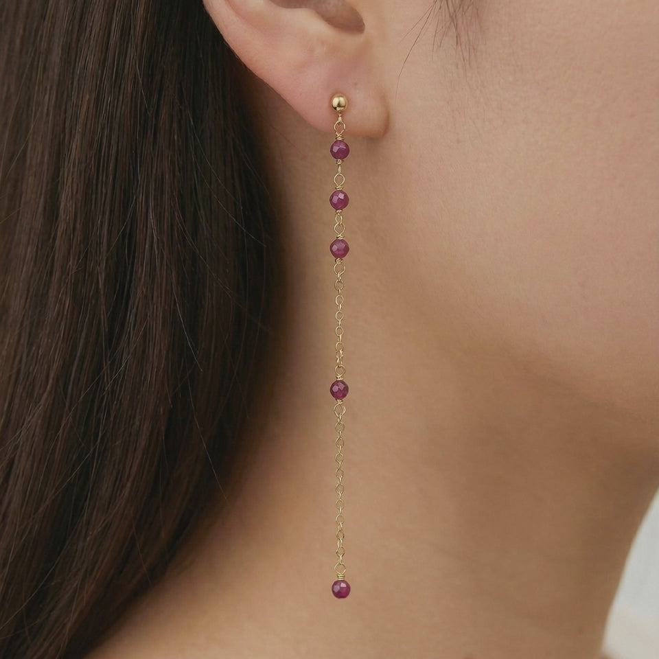 Ruby Dangle Earrings