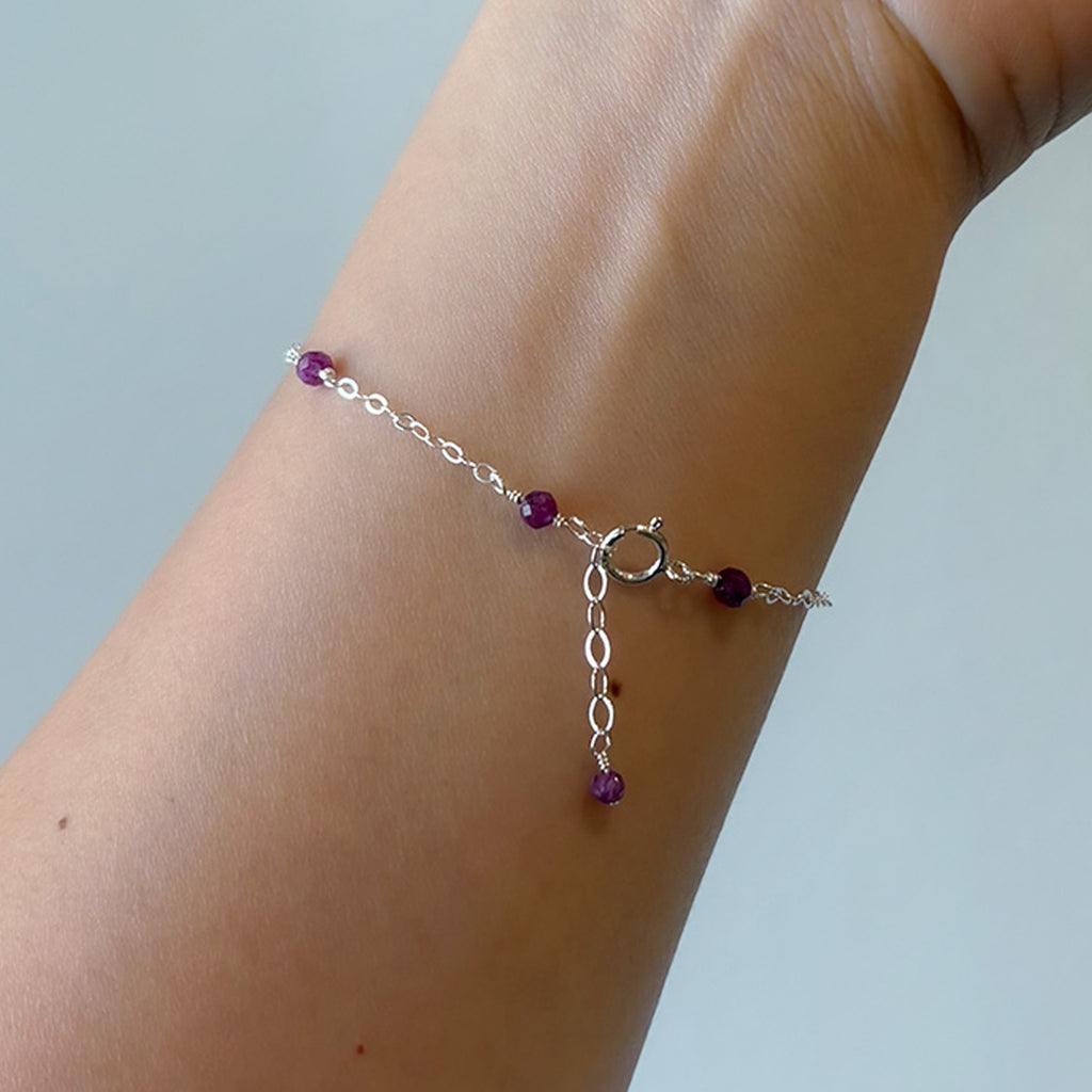 Dainty Ruby Bracelet