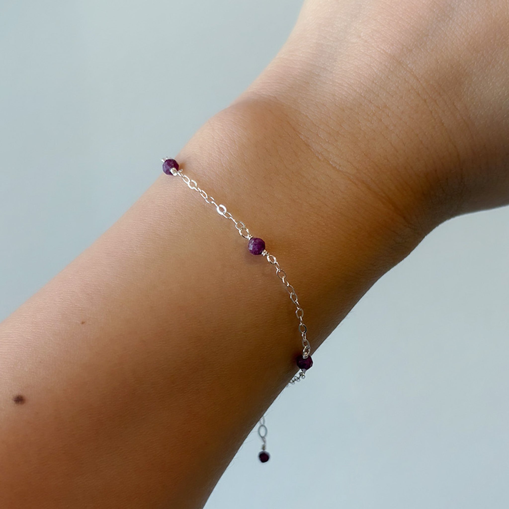 Dainty Ruby Bracelet